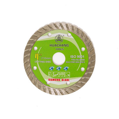 Stampa fredda 4.3inch “110×1.2/1.8×10×20mm Turbo Diamond Blade For General Purpose, ceramico, di marmo e concreto