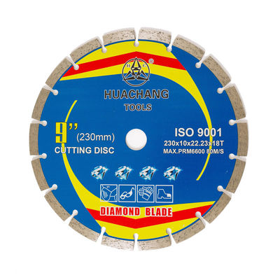Ruota tagliente concreta della pressa a caldo 230×10×22.23×18T di alta qualità per la smerigliatrice Diamond Tile Cutting Blade
