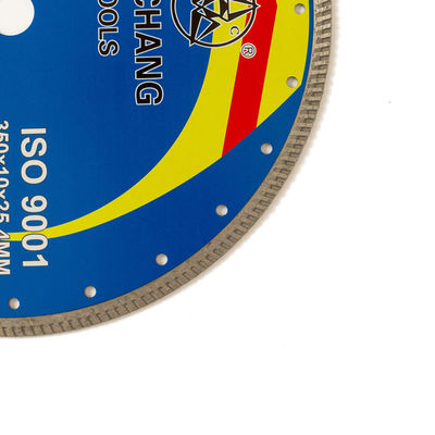 Corpo di acciaio di Diamond Blade 65Mn della porcellana di alta qualità della pressa a caldo 14inch “350×2.2/3.2×10×25.4mm con vita tagliente lunga