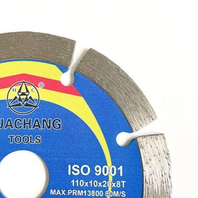 Pressa a caldo	110×1.2/1.8×10×20×8T ha segmentato la lama Diamond Saw Blade For Ceramic, le mattonelle, il granito, il marmo, il calcestruzzo ed il mattone