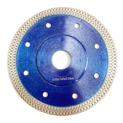 Scopo circolare blu della pressa a caldo 5inch 125x0.8/1.2x10x22.23mm Diamond Saw Blade For General di HUACHANG, ceramico, mattone