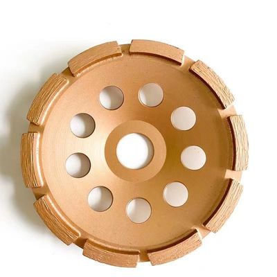 fila saldata laser Diamond Cup Wheel For Concrete, pietra, materiali da costruzione duri di 5inch 125×10T (30×5×7.2) ×22.23mm singola