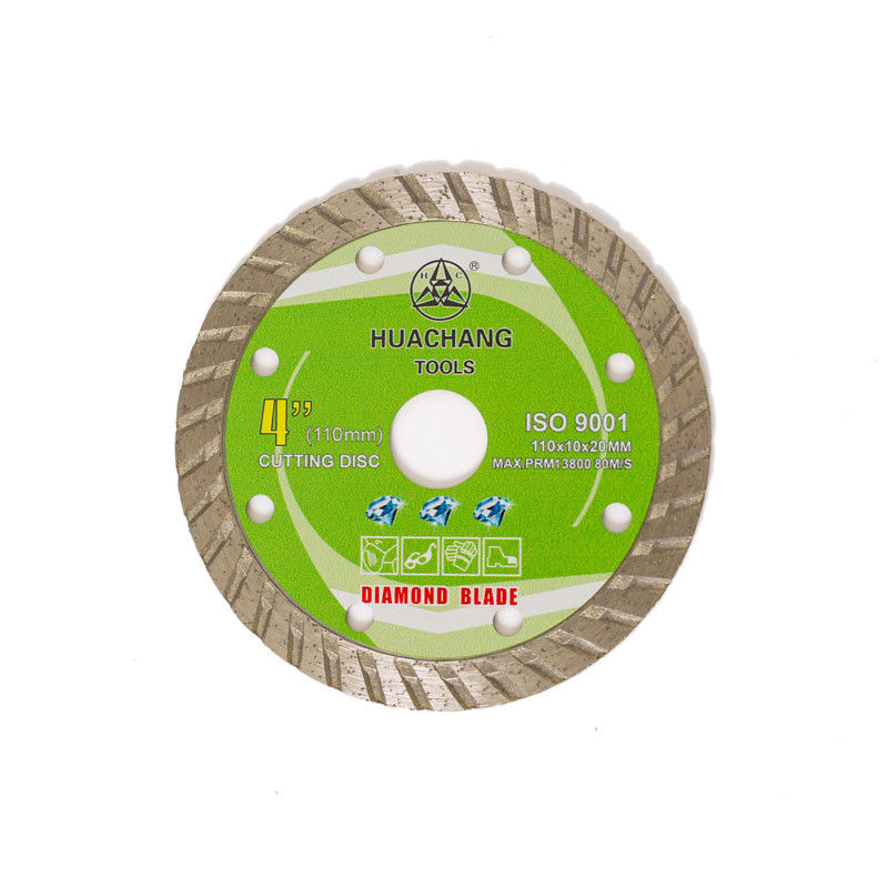 Stampa fredda 4.3inch “110×1.2/1.8×10×20mm Turbo Diamond Blade For General Purpose, ceramico, di marmo e concreto
