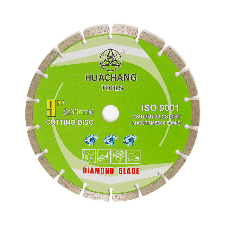 La stampa fredda 230×1.8/2.6×10×22.23×18T ha segmentato il disco per ceramico, le mattonelle, granito di taglio di Diamond Blade Dry Cutting Porcelain