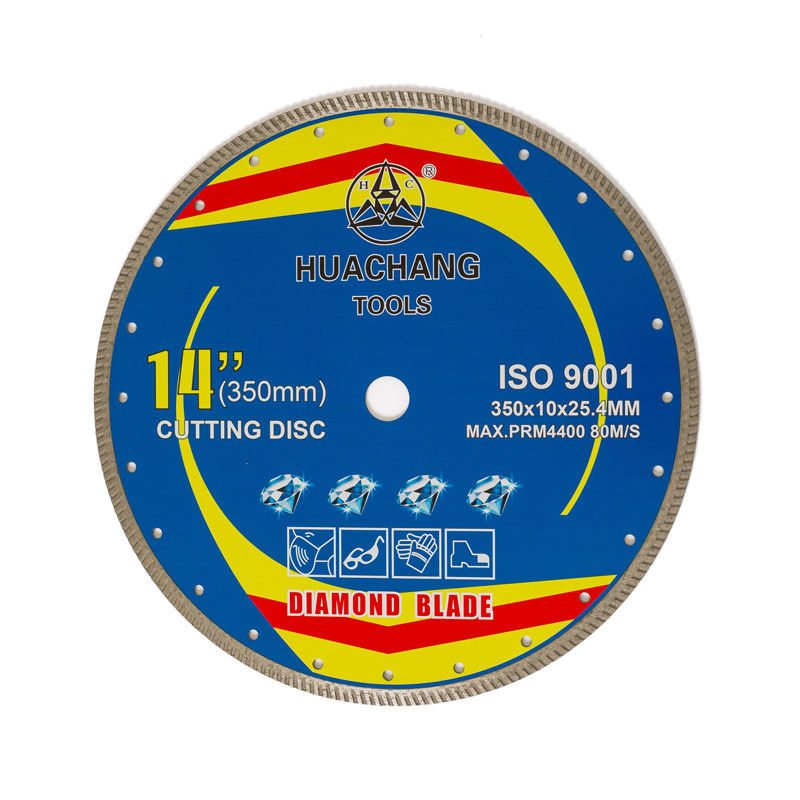 Corpo di acciaio di Diamond Blade 65Mn della porcellana di alta qualità della pressa a caldo 14inch “350×2.2/3.2×10×25.4mm con vita tagliente lunga