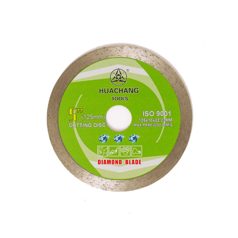 alta qualità 5inch 125×1.2/1.8×10×22.23mm Rim Diamond Blade For General Purpose continuo, ceramico, di marmo e concreto