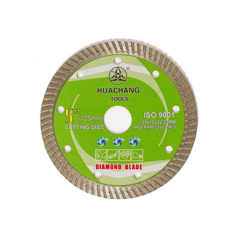 Stampa fredda 5inch “125×1.2/2.0×10×22.23mm Turbo Diamond Blade For General Purpose, ceramico, di marmo e concreto