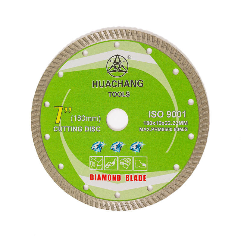 Stampa fredda 7inch 180×1.6/2.6×10×22.23mm Turbo Diamond Blade For General Purpose, ceramico, di marmo e concreto