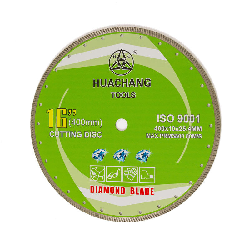 Taglio asciutto Diamond Turbo Blade For Granite continuo 16inch 400mmx25.4mm di alta qualità 16inch 400x10×25.4mm