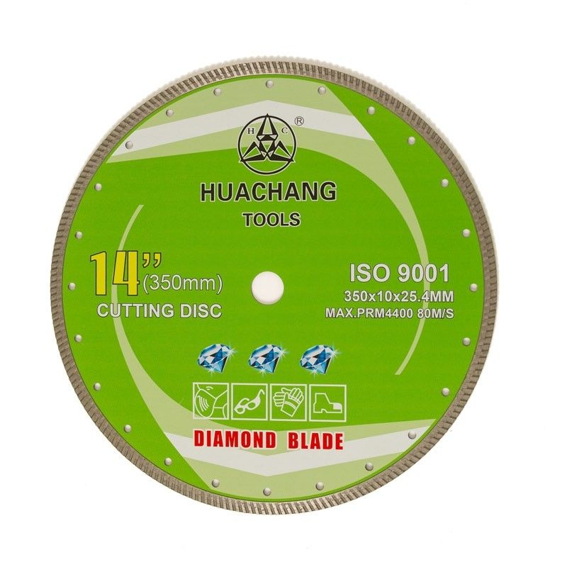 14inch “350×2.2/3.2×10×25.4mm Turbo Diamond Blade Cold Press For per tutti gli usi, ceramico, di marmo e concreto